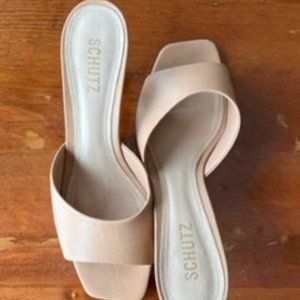 Schutz tan heeled sandals